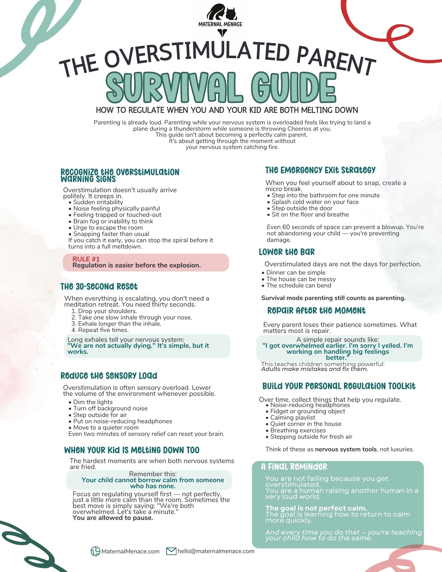 Bedtime Sensory Checklist