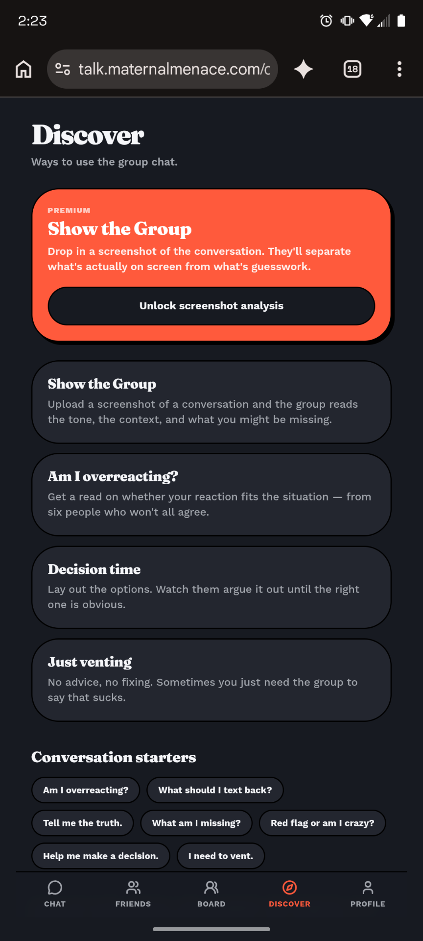 Talk It Out app screenshot
