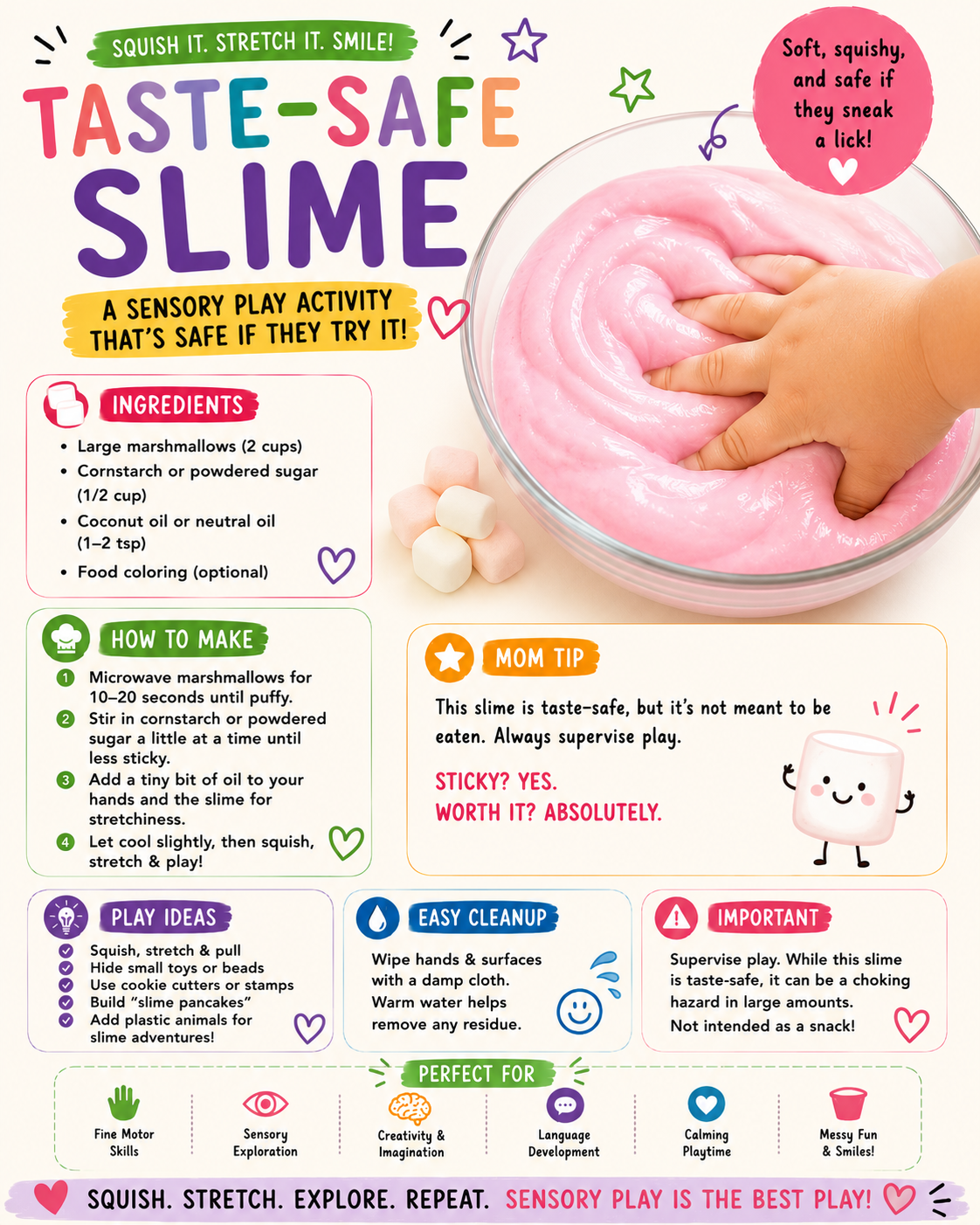 Taste-Safe Slime activity sheet