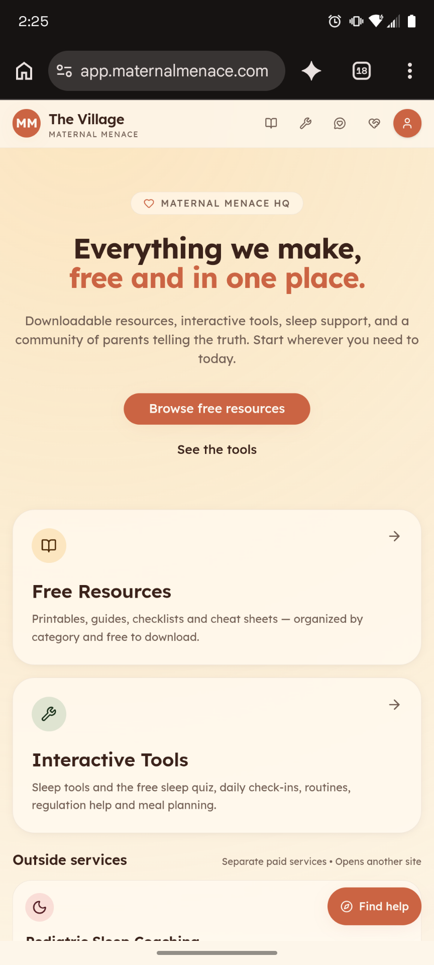 Maternal Menace HQ app screenshot