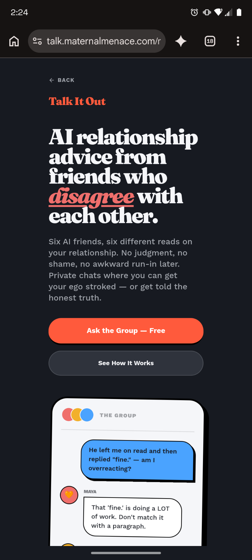 Talk It Out app screenshot